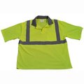 Petra Roc Inc Petra Roc LPSS2 Class 2 Moisture Wicking Polo Shirt Short, Lime, 3XL LPSS2-3X